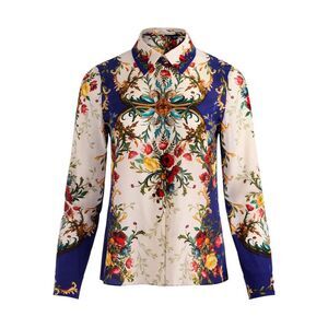 Alice+Olivia Women Printed Silk Shirt